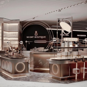 现代香薰商场展位3D模型下载